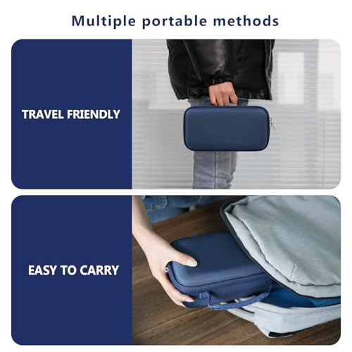 Carrying Case for Blue Tees Golf Player+, Player Pro GPS Speaker | Hard EVA Shell, Shockproof, Water Resistant, Scratch Resistant, Mesh Pocket for Charging Cable & Accessories, Blue - color: Blue