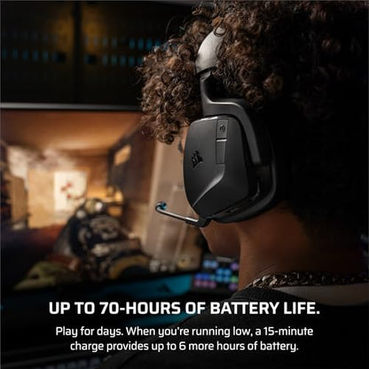 Corsair Void v2 Wireless Bluetooth PC PS5 Switch Gaming Headset – Black - color: Black