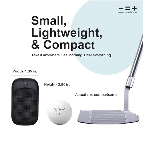 Golf Speaker/Wireless Wearable Bluetooth Speaker/Portable/Clip on/Up to 18hrs of Battery Life/Built-in Mic for Hands-Free Music and Calls/Water Resistant/Modern Design (Black) - color: Black