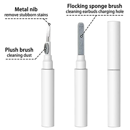 2pcs Cleaner Kit, Multi-Function Cleaner Kit for Bluetooth Camera Earphone Computer (White)