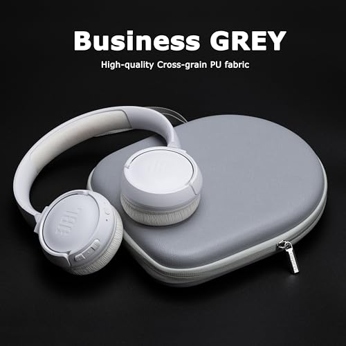 Ginsco Headphone Case Compatible with JBL Tune 510BT/520BT/500BT with Sony WH-CH520/510, Ultra-Slim Hard Shell Waterproof Headphone Case for On Ear Headphones (Gray White) - color: Gray White