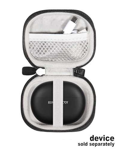 Case for King Lucky Jewelry-Inspired Clip-On Earbuds with Butterfly Earrings, Clip-on Earbuds Jewelry Wireless Bluetooth 5.4 Comfortable Open Ear Headphones (Black) - color: Black