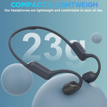 Swimming Headphones with Safelight, IPX8 Waterproof Bone Conduction Headphone Wireless Underwater Earbuds with 32GB Memory for Swimming, Cycling, Marathon