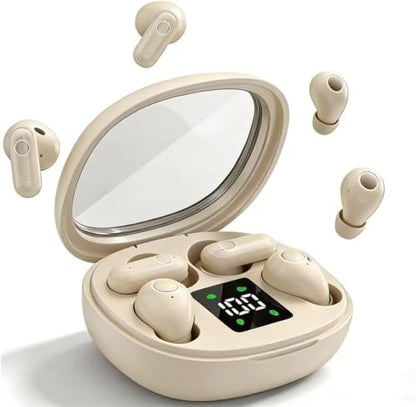 Mini Wireless Sleep Earbuds for Small Ears – Invisible, Low Profile Sleep & Work Earbuds, Tiny Discreet in-Ear Headphones, Discreet in-Ear Earphones for Small Ear Canals (Skin) - color: Skin