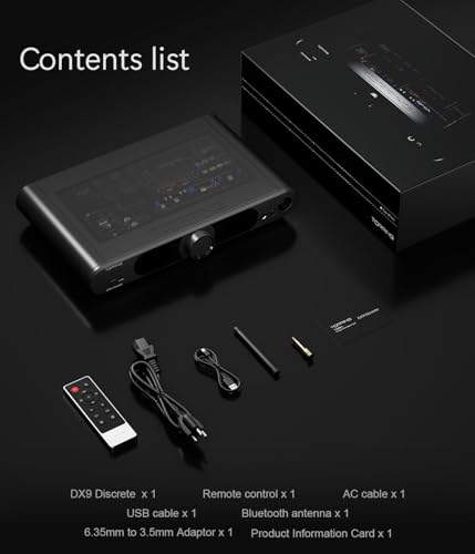 TOPPING DX9 Discrete Fully Balanced 1-Bit DAC & Headphone Amplifier | 131dB DNR | Six-Channel NFCA Module | LDAC Bluetooth 5.1 | Ten-Band PEQ | Hybrid Relay Volume Control (Black) - color: Black