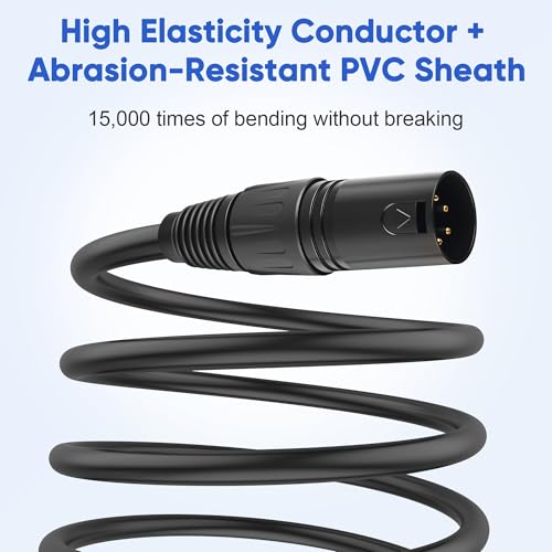 4 Pin XLR Splitter Cable,4 Pin XLR Extension Cable for Microphone | 1 Male to 2 Female XLR 4 Pin Patch Y Cable, Balanced Microphone Splitter Cord, 4 Pin XLR Audio Adapter Power Cable