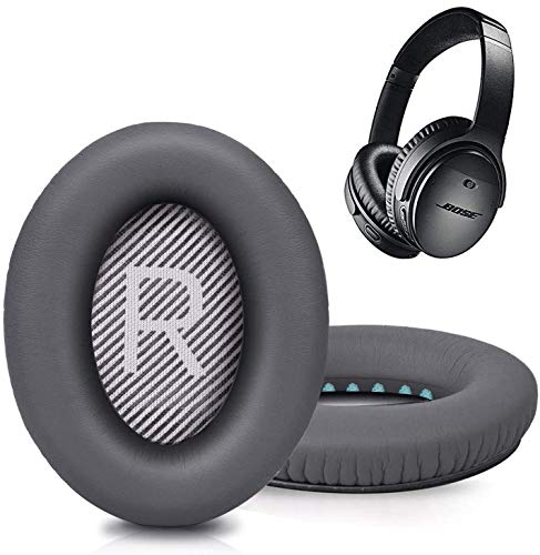 Replacement Ear Pads for Bose SoundTrue Headphones Around-Ear Style, Memory Foam Also Fits QuietComfort 35/ QC35 II Around-Ear Headphones(Dark Grey) - color: Dark grey