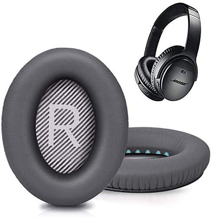 Replacement Ear Pads for Bose SoundTrue Headphones Around-Ear Style, Memory Foam Also Fits QuietComfort 35/ QC35 II Around-Ear Headphones(Dark Grey) - color: Dark grey