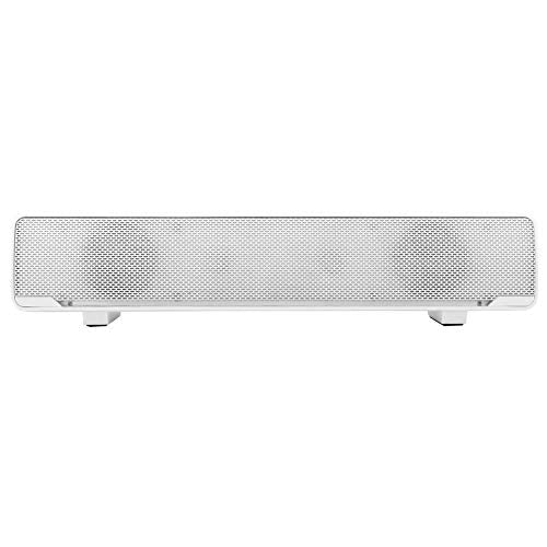 HERCHR USB Speaker Bar Computer Speaker for Desktop, Laptop, PC Speaker Small Soundbar with AUX/USB Connection Portable Mini Sound Bar(White) - color: White