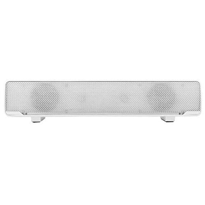 HERCHR USB Speaker Bar Computer Speaker for Desktop, Laptop, PC Speaker Small Soundbar with AUX/USB Connection Portable Mini Sound Bar(White) - color: White