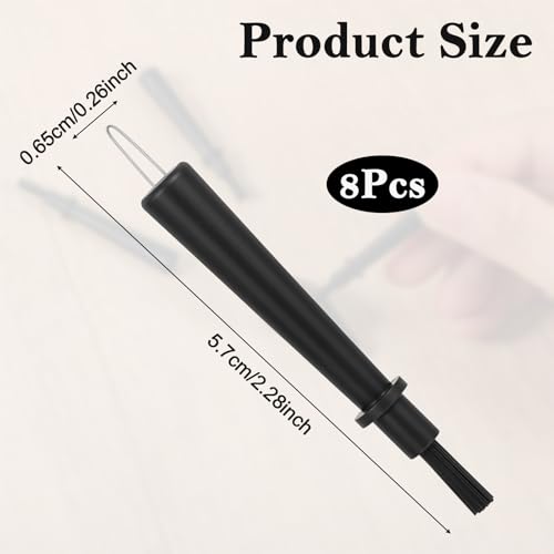 8 Pieces Hearing Aid Cleaning Tools Cleaner Brush Kits Hearing Amplifier Brush Tools with Wax Loop Essential Accessories for Earbuds Headphones