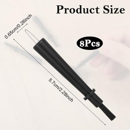 8 Pieces Hearing Aid Cleaning Tools Cleaner Brush Kits Hearing Amplifier Brush Tools with Wax Loop Essential Accessories for Earbuds Headphones