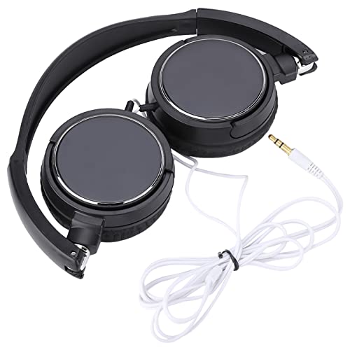 Foldable Head Mounted Headphone Mini Wired Headset Hands Compact Stereo HiFi Music Headset Support Rotatable Ear Cup Adjustable Headband Support TF Card