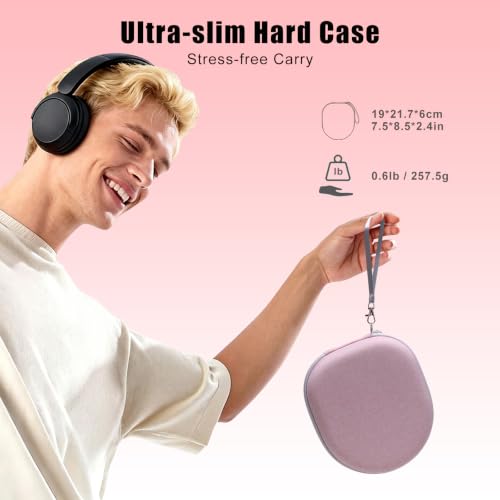 Headphone Headset Case Compatible with JBL Tune 510BT/Soundcore by Anker Life Q20 Q30/BERIBES/KVIDIO/Sony Wireless On-Ear Headphones, Pink - color: Pink