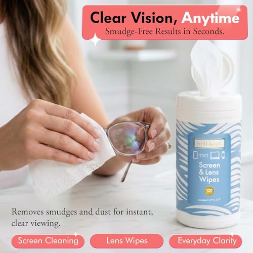 Cocoa Beach Tech & Lens Wipes Canister for Glasses & Phones, 120 Count | Pre-moistened, lint-free wipes remove smudges without streaks or scratches. Safe for lenses, phones, tablets & screens. - color: Cocoa Beach