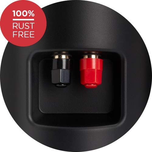 Polk Audio Atrium 4 Outdoor Speakers, Powerful Bass (Pair, Black) - color: Black, size: 2 Speakers, style: Atrium 4
