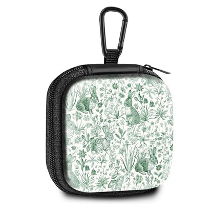 Square Data Cable Earbud Charger Coin Storage Bag Shockproof and Drop-Proof EVA Material Compatible with AirPod(Green) - color: Green