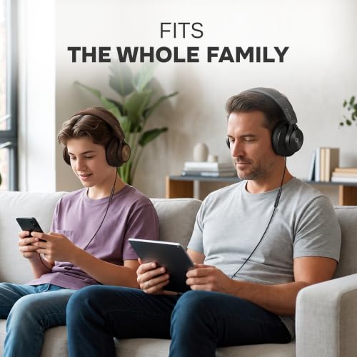ARTIX Over Ear Headphones Wired with Mic, Corded Head Phones (3.5mm Jack) - color: Mocha Mousse