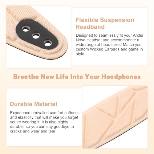 Arctis Nova Pro Headband, Replacement Arctis Nova 7 Head Band Repair Pads Compatible with SteelSeries Nova 1/1P/1X Headphones, Nova 3/4, Nova 5 / 5X / 5P, Nova 7 / 7X / 7P Gaming Headsets (Pink) - color: Pink