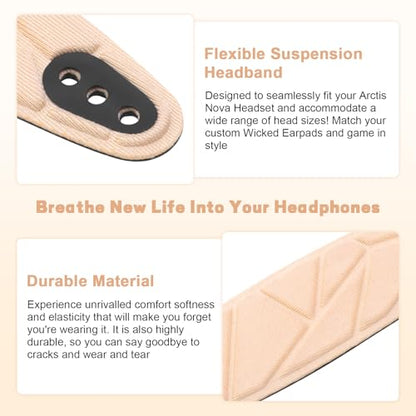 Arctis Nova Pro Headband, Replacement Arctis Nova 7 Head Band Repair Pads Compatible with SteelSeries Nova 1/1P/1X Headphones, Nova 3/4, Nova 5 / 5X / 5P, Nova 7 / 7X / 7P Gaming Headsets (Pink) - color: Pink