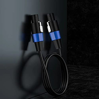2-Pack 6ft Speakon to Speakon 12AWG Cable Twist Lock Pro Speaker Cord - size: 6 Feet