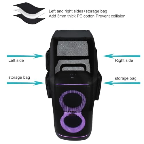 Case for JBL PartyBox 520 Waterproof Shockproof with Pockets