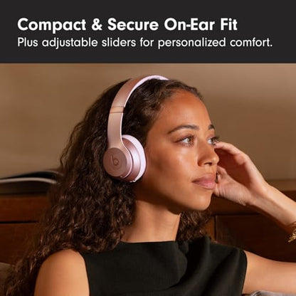 Beats Solo 4 - Wireless On-Ear Bluetooth Headphones, Up to 50-Hour Battery Life, Ultra-Lightweight Comfort, Powerful and Balanced Sound, Apple & Android Compatible - Amazon Exclusive Metallic Pink - color: Metallic Pink, style: Standalone