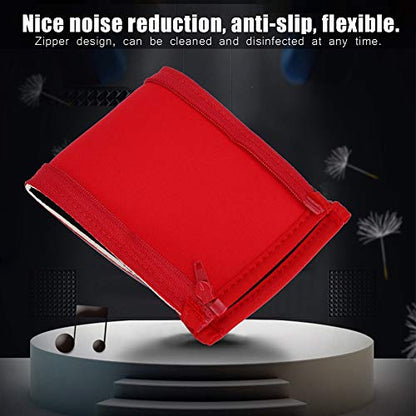 Semme Replacement Headset Earphone Cushion Headband Pad Cover for Iron M50 Soft Protein Skin Zippered Design for Noise Reduction Slip Comfort (Red) - color: Red
