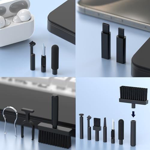 22 in1 Electronics Cleaning Kit with Ergonomic Keyboard Wrist Rest - color: Black