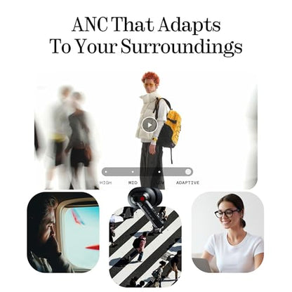 Nothing Ear (a) Wireless Earbuds, 45dB Hybrid Noise Cancelling Earbuds, Hi-Res Audio, Advanced Equaliser, Dual Connect, 6 Mics, 42.5H Playtime Ear Buds Wireless Bluetooth, Black - color: Black