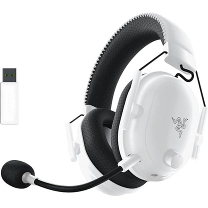 Razer BlackShark V2 Pro Wireless Gaming Headset: THX 7.1 Spatial Surround Sound - 50mm Drivers - Detachable Mic - for PC, PS5, PS4, Switch, White - color: White