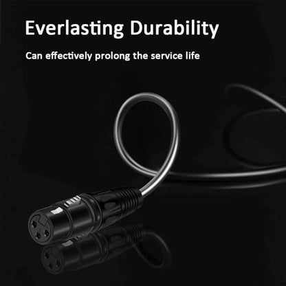 10FT XLR to 6.35mm (1/4 Inch) Mic Cable, XLR-3Pin to Quarter Inch TS Audio Cord, Mono 6.35mm 1/4 Inch TS Male to XLR Female Unbalance Interconnect Cable for Microphone, Console, Guitar, Mixer - size: 10FT/3M