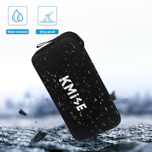 Kmise Microphone Case, Microphone Bag for 2 Wireless Microphones EVA Hard Dual Wireless Mic Storage Bag for Gigging and Travel(Case Only)