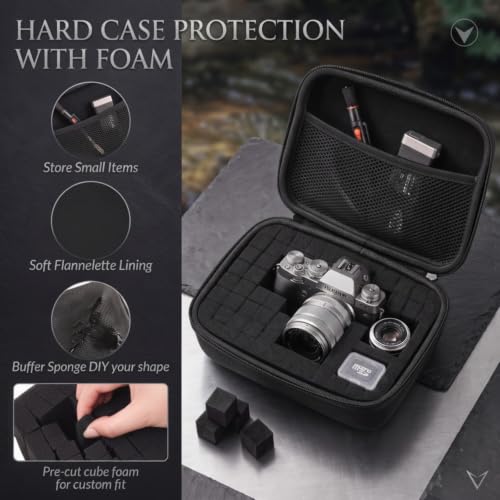 Relaxweex Hard Case with Foam, Black, 12.6 x 8.27 x 3.5 Inch - color: Black, size: 12.6 x 8.27 x 3.5 inch