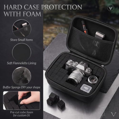 Relaxweex Hard Case with Foam, Black, 12.6 x 8.27 x 3.5 Inch - color: Black, size: 12.6 x 8.27 x 3.5 inch