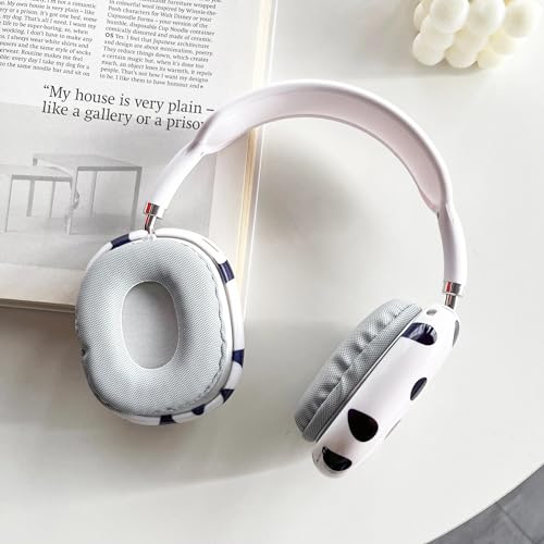 Case Compatible with AirPods Max Headphones, Soft TPU Cute Polka Dots Pattern Anti-Scratch Protective Ear Cup Covers Headphone Cases for Woman Kids - color: polka dots