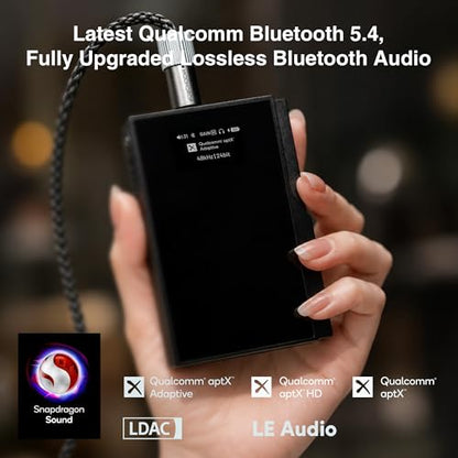 Questyle M18i Max Bluetooth 5.4 Headphone Amplifier Portable USB DAC Amps | 4.4mm Balanced and 3.5mm Dual Outputs Supports PCM 384kHz/DSD256 with LDAC aptX Adaptive Lossless for Smartphones/PC/Laptops