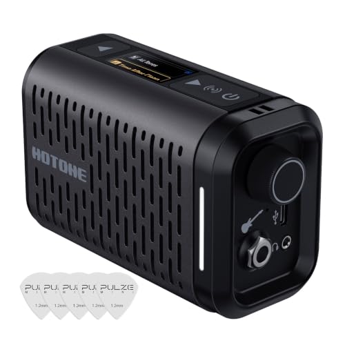 HOTONE Pulze Mini 5W Mini Ultra-Portable Smart Guitar Amp & Speaker | Ultra-portable amp & BT speaker in one.191 effects,200 tones(Presets), up to 20 user IRs &11-hr battery - color: Black