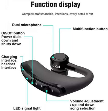 QT S Wireless Earbuds: True Mini Bluetooth TWS Stereo Ear Hook Mic in Ear Earphones Truly Sport Headphones Sweatproof Gym Running Jogging Workout
