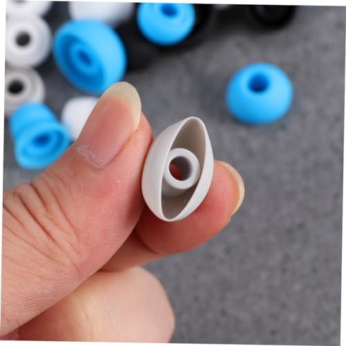 HANABASS 32pcs Silicone Earbud Caps for and Power Comfortable Easy to Install Earphone Covers Black White Grey and Replacement for Clean and Headphones