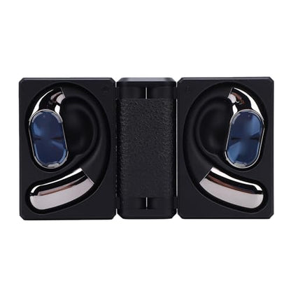 Ear Buds Wireless Earbuds Bluetooth Headphones, 2026 New Dual Fold Design Bluetooth 6.0 Earbuds with Ear Hooks, Sweatproof Noise Canceling, for Running Working (Black) - color: Black