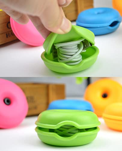 5 Packs Tangle-Free Cable Turtle Organizer Case Cord Keeper Cable Wrap Winder Earbuds Keeper Headphone Storage Case Cord/Wire Shortener Cable Cord Manage Case Charging/Lightening Cable Keeper