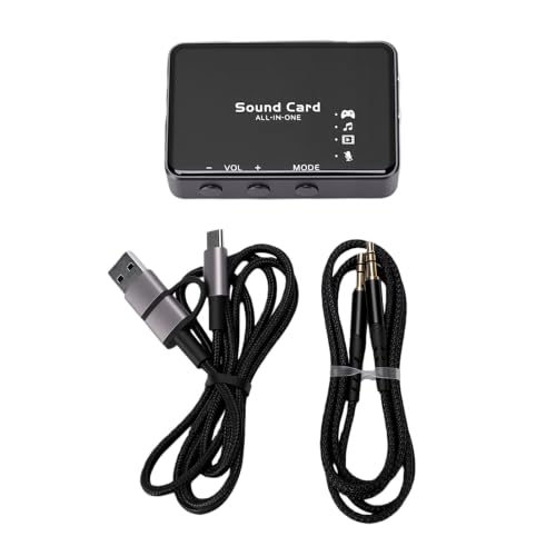 Cuifati USB External Sound Card, 192kHz 32bit DAC Virtual 7.1 Surround Sound for Gaming PC, with 3.5mm Headphone Jack and 24dB Audio Boost