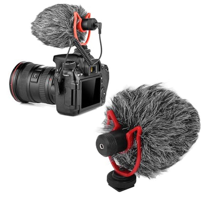 Zopsc USB Noise Reduction Condenser Mic for Camera | Plug and Play Camera Microphone, Aluminum Alloy Shotgun Mic, Lavalier Mic Alternative for Camcorder, Smartphone Recording