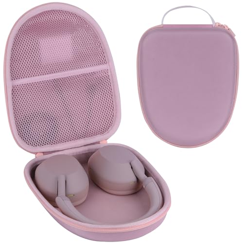 Case for Sony WH-1000XM6, WH-1000XM5, WH-1000XM4 Headphones | Hard Shell Shockproof, Mesh Bag Organizer, Lightweight Travel, fit for WH-1000XM3 Noise Canceling Headphones - color: Pink Case, size: for WH-1000XM6, Double Mesh