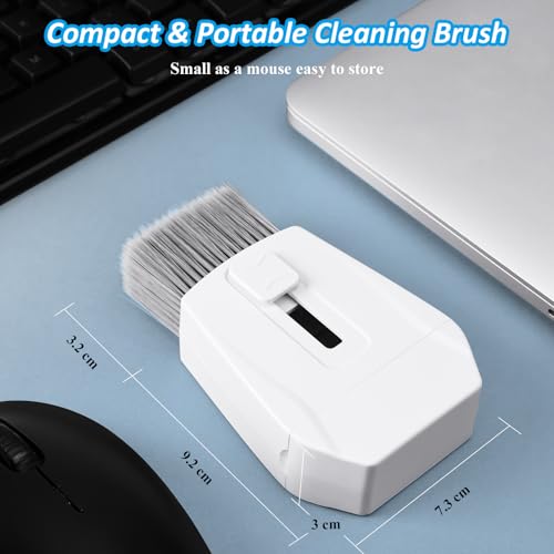 Keyboard Cleaner Brush, Portable for Laptop, Electronics, Home Office Use | High-Density Soft Brush, Retractable Design, Deep Cleaning Screen Spray, Microfiber Polishing Cloth, Multi-Surface Cleaning