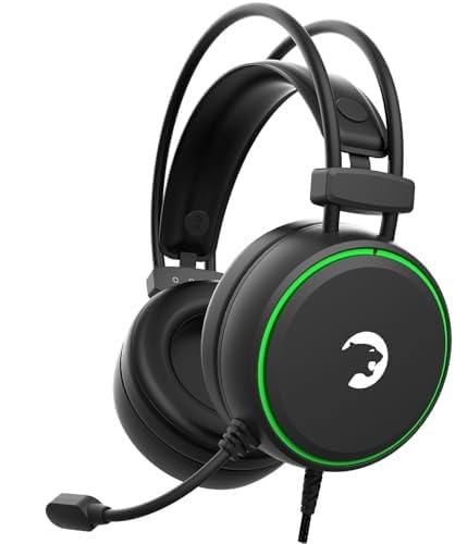 GAMEPOWER JIN X 3.5mm Jack Gaming Headset - Wired Headphones with 50MM Drivers, Comfort Design, 360 Spatial Audio, Noise Cancelling Mic, PS4, PS5, for Xbox, Black - color: JINX
