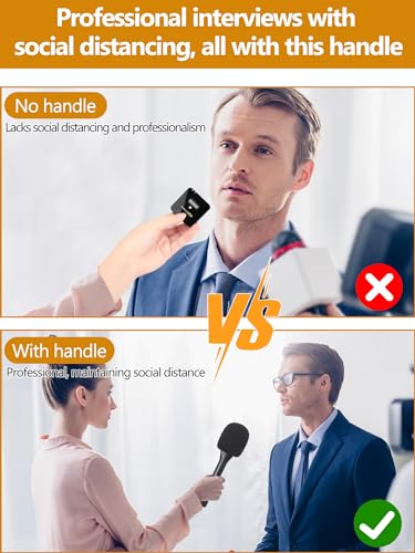 YOUSHARES Interview Microphone Handheld Adaptor for Rode Wireless Go II/Wireless PRO/Wireless ME/DJI Mic/DJI Mic 2 - color: Style_E