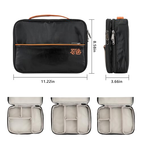 Electronics Accessories Organizer Bag, Waterproof Double LayerTravel Cable Organizer Case for Cords, Charger, Power Bank,Hard Drive, Mouse -Shockproof Tech Storage Pouch (Classic-two layers-Black) - style: Classic-two Layers-black