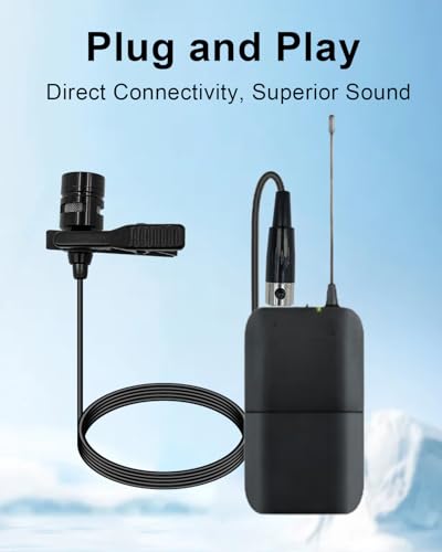 Lavalier Lapel Microphone Compatible with Shure KCX, PGX, BLX, SLX, GLX, ULX, QLX, FP, L1, LX1, SC1, U1, UC1, UT1, T1 Wireless Transmitter Unidirectional Condenser Mic (Mini XLR TA4F 4 Pin Plug) - size: Mini XLR TA4F 4 Pin Plug (Shure)